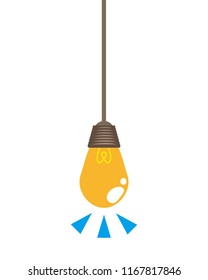 Bulb light isolated vector illustration