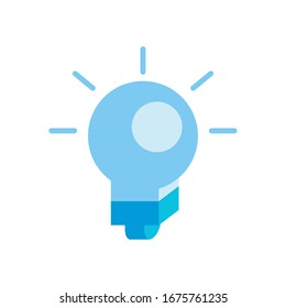 bulb light isometric style icon vector illustration design