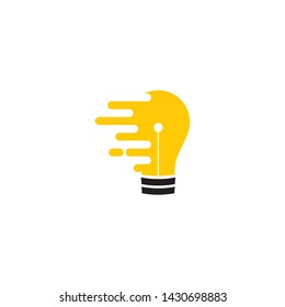 Bulb light lamp logo design vector template