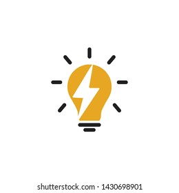 Bulb light lamp logo design vector template
