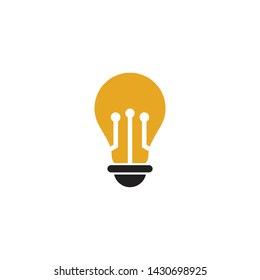 Bulb light lamp logo design vector template