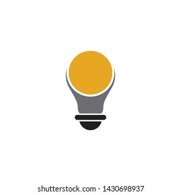 Bulb light lamp logo design vector template