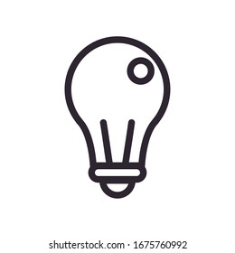 diseño de ilustración vectorial de estilo de línea luminosa de la bombilla