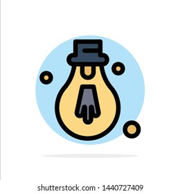 Bulb, Light, Motivation Abstract Circle Background Flat color Icon