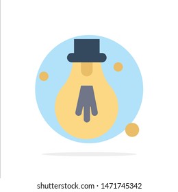 Bulb, Light, Motivation Abstract Circle Background Flat color Icon
