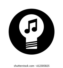bulb light with music note