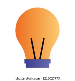 bulb light on white background