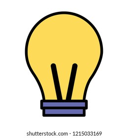 bulb light on white background