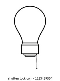 bulb light on white background