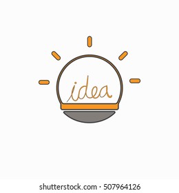 Bulb light on white background,ideas inspiration concept