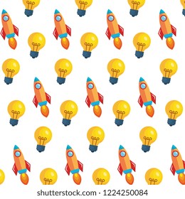 bulb light with rockets launcher pattern