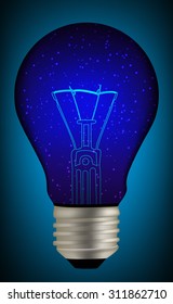 bulb light stare effect vector