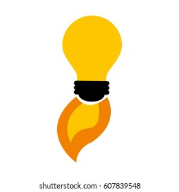 bulb light start up isolated icon vector illustration design