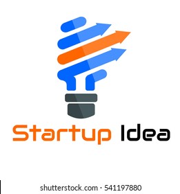 Bulb light start-up idea concept vector illustration