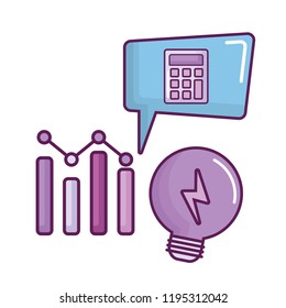 bulb light with statistics and calculator
