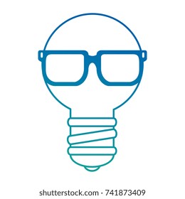 bulb light with sunglasses