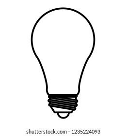 Bulb light symbol in black and white