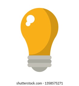 Bulb light symbol isolated