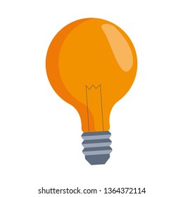 Bulb light symbol isolated