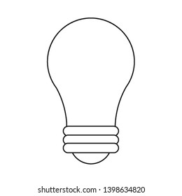 Bulb light symbol isolated in black and white