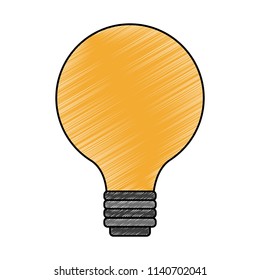 Bulb light symbol scribble