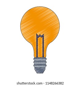 Bulb light symbol scribble