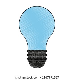 Bulb light symbol scribble