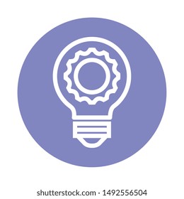 bulb light think idea icon