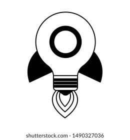 bulb light think rocket start up