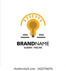 Bulb, Light, Light Bulb, Tips Business Logo Template. Flat Color