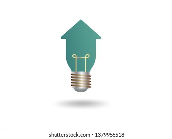 bulb light upward arrow