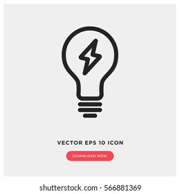 Bulb light vector icon