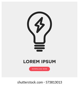 Bulb light vector icon