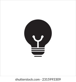 Bulb light vector icon. Electric lighting. Electric, shining. Light Bulb icon vector, isolated on background. Light bulb icon - sign of ideas, solutions. Energy light bulb symbol,