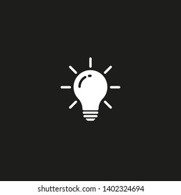 Bulb light vector icon. Lighting Electric lamp. Electricity, shine. Light Bulb icon vector, isolated on background. Bulb light icon - Idea sign, solution. Bulb light symbol Energy 