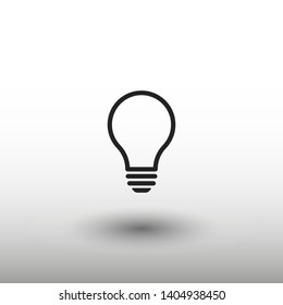 Bulb light vector icon. Lighting Electric lamp. Electricity, shine. Light Bulb icon vector, isolated on background. Bulb light icon - Idea sign, solution. Bulb light symbol Energy 