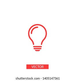 Bulb light vector icon. Lighting Electric lamp. Electricity, shine. Light Bulb icon vector, isolated on background. Bulb light icon - Idea sign, solution. Bulb light symbol Energy 