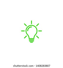 Bulb light vector icon. Lighting Electric lamp. Electricity, shine. Light Bulb icon vector, isolated on background. 