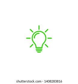 Bulb light vector icon. Lighting Electric lamp. Electricity, shine. Light Bulb icon vector, isolated on background. 