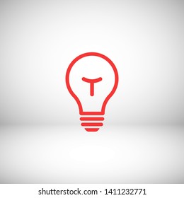Bulb light vector icon. Lighting Electric lamp. Electricity, shine. Light Bulb icon vector, isolated on background. Bulb light icon - Idea sign, solution. Bulb light symbol Energy 