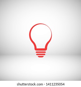 Bulb light vector icon. Lighting Electric lamp. Electricity, shine. Light Bulb icon vector, isolated on background. Bulb light icon - Idea sign, solution. Bulb light symbol Energy 