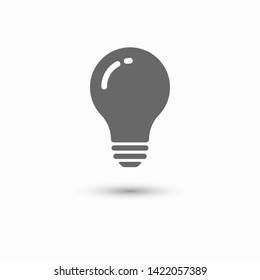Bulb light vector icon. Lighting Electric lamp. Electricity, shine. Light Bulb icon vector, isolated on background. Bulb light icon - Idea sign, solution. Bulb light symbol Energy 