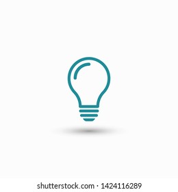 Bulb light vector icon. Lighting Electric lamp. Electricity, shine. Light Bulb icon vector, isolated on background. Bulb light icon - Idea sign, solution. Bulb light symbol Energy 