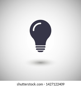 Bulb light vector icon. Lighting Electric lamp. Electricity, shine. Light Bulb icon vector, isolated on background. Bulb light icon - Idea sign, solution. Bulb light symbol Energy