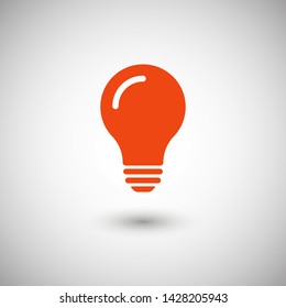 Bulb light vector icon. Lighting Electric lamp. Electricity, shine. Light Bulb icon vector, isolated on background. Bulb light icon - Idea sign, solution. Bulb light symbol Energy