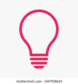 Bulb light vector icon. Lighting Electric lamp. Electricity, shine. Light Bulb icon vector, isolated on background. Bulb light icon - Idea sign, solution. Bulb light symbol Energy
