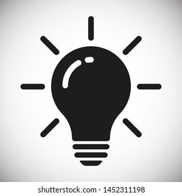 Bulb light vector icon. Lighting Electric lamp. Electricity, shine. Light Bulb icon vector, isolated on background. Bulb light icon - Idea sign, solution. Bulb light symbol Energy