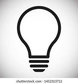 Bulb light vector icon. Lighting Electric lamp. Electricity, shine. Light Bulb icon vector, isolated on background. Bulb light icon - Idea sign, solution. Bulb light symbol Energy