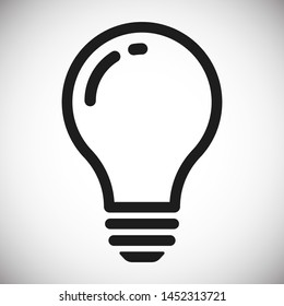 Bulb light vector icon. Lighting Electric lamp. Electricity, shine. Light Bulb icon vector, isolated on background. Bulb light icon - Idea sign, solution. Bulb light symbol Energy