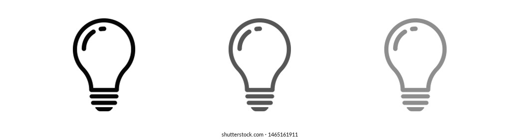 Bulb light vector icon. Lighting Electric lamp. Electricity, shine. Light Bulb icon vector, isolated on background. Bulb light icon - Idea sign, solution. Bulb light symbol Energy